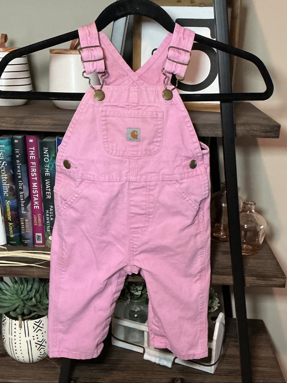 Carhartt Pink Toddler Overalls with Adjustable Straps